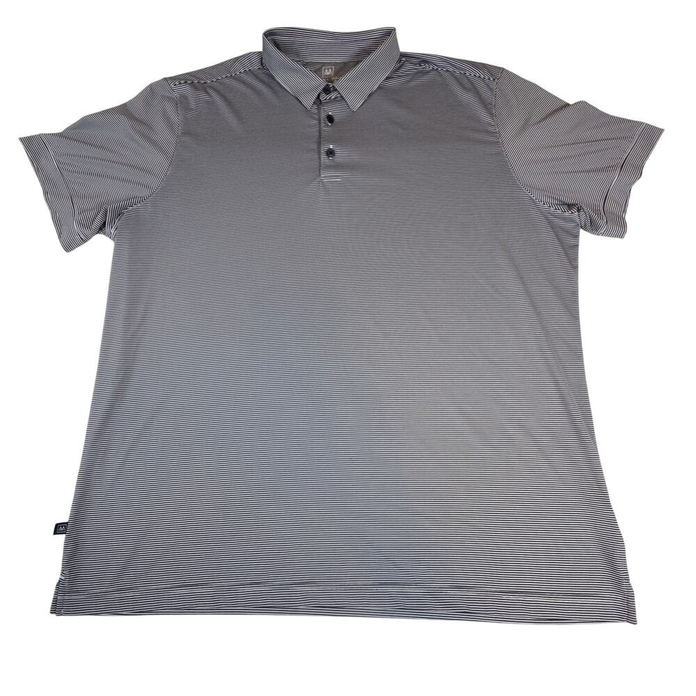 Mizzen & Main Versa Classic Fit Polo Shirt Lightweight Blue White Men’s Sz XL